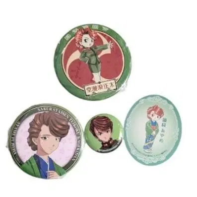 Photograph of various pieces of Fujieda Ayame merchandise for the Sakura Wars franchise